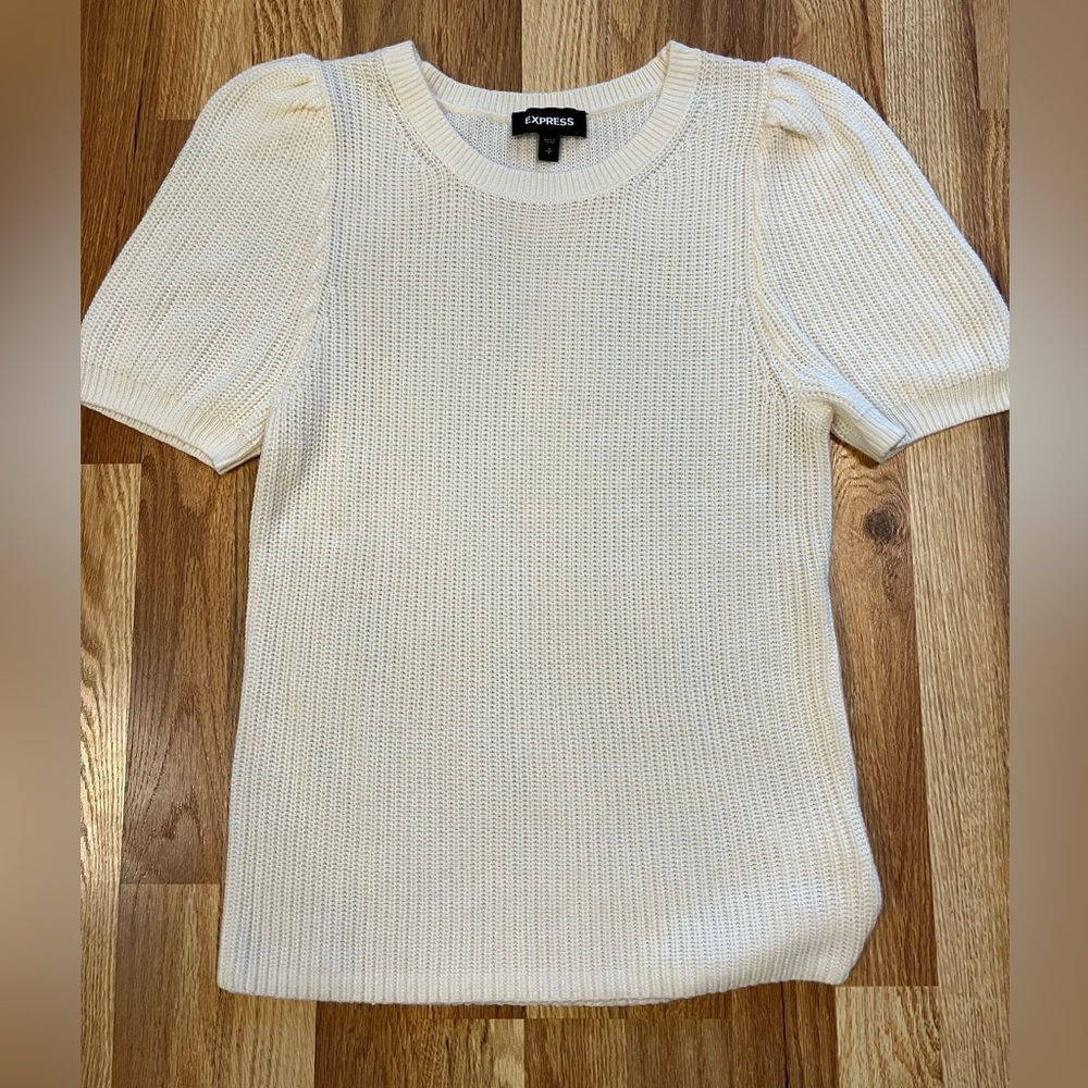 Express Ivory Knit Top - Like New Condition
